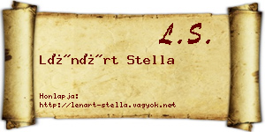 Lénárt Stella névjegykártya