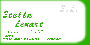 stella lenart business card